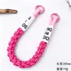 Pulseira Colorida de Dopamina Corda Chaveiro de Câmera Cordão Anti-Perda para Celular Bolsa para Garrafa de Água Tira Curta de Celular Trançada