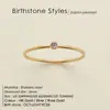 Anillo Minimalista Popular de Nicho Transfronterizo, Piedra Natal de Diciembre, Banda Lisa con Circonita de Colores, Joyería de Lujo Ligero de Moda
