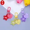 Pingente Chaveiro Coração de Gelatina Estrela Acrílico Estrela de Cinco Pontas Charme de Bolsa Acessório Fofo para Mochila Presente