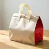 Bolsa aislante de papel de aluminio, logo personalizado, bolsa aislante para llevar, bolsa de entrega en cadena de frío, bolsa de embalaje para alimentos, engrosada