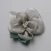Grampo de Cabelo Estilo Coreano Presilha Broche Decorativo Acessórios de Joalheria Semi-acabados Flores de Tecido de Gaze de Seda Estames de Chiffon Atacado