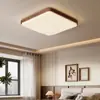Lámpara de Dormitorio, Lámpara de Estudio, Lámpara de Techo, Moderna Simple Minimalista Creativa Color Nogal Protección Ocular Lámpara de Espectro Completo