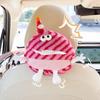 Monstro listrado redondo carro tecido caixa carro dopamina tecido conjunto cartoon bonito carro caixa de papel