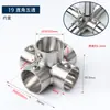 Conectores de Tubo de Aço Inoxidável, Fixadores para Tubo Redondo, Acessórios para Cabideiro, Cotovelos de 19/25/32mm, Conectores de Três Vias e Quatro Vias