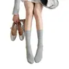 Nuevos Populares Calcetines Holgados Estilo Ballet Color Sólido con Patrón de Diamantes para Mujer, Calcetines Finos Transpirables Sin Costuras a Media Pantorrilla en Múltiples Colores 2026
