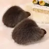 Pantuflas de felpa mullida de color liso para talla grande de Amazon, suela suave, punta cerrada de invierno, para el hogar, cálidas, pantuflas de algodón multicolor