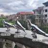 Adornos de Paloma Simulada Esculturas de Pájaros Animales Adornos Exteriores de Acero Inoxidable Imitación Cobre Decoraciones para Patio Jardín Interior