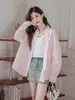 Jaqueta Camisa Listrada Bordada Atacado para Mulheres, Nova Camisa Casual de Nicho para Primavera e Outono, Cardigan Top de Design Solto