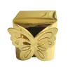 Caja de Dulces para Boda de Venta Caliente Transfronteriza Creativa Mariposa Hueca Caja de Dulces de Fondo Cuadrado Empaque de Papel Perlado Caja de Papel Cuadrada Caja de Dulces para Boda