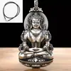 Estilo Étnico Retrô Moda Simples Estátua de Buda Mar do Sul da China Pingente de Colar Guanyin Colar Unissex Pingente de Bodhisattva Guanyin
