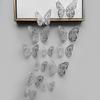 Amazon decoración de mariposa de metal 3d simulación pegatina de pared para dormitorio diseño habitación hueca Festival sala de estar tridimensional