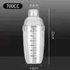 Copo Coqueteleira Graduado Resina Transparente 700ml Suprimentos para Milk Tea Copo Misturador Utensílios Loja de Milk Tea Copo Coqueteleira Pote Coqueteleira PC