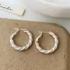 Brincos Europeus e Americanos Versáteis de Design de Nicho com Textura Torcida Brincos Elegantes e Modernos para Mulheres