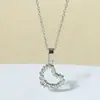 Accesorios de Colgante de Collar de Amor en Forma de Corazón de Acero de Titanio para Mujer, Apilable, Estilo de Alta Gama Otoño e Invierno, Cadena para Clavícula de Acero Inoxidable Incrustada con Circonita