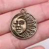 29x25mm 4.4g Multicolor Venta Directa de Fábrica Más Vendido Colgante Pequeño Retro Colgante de Sol y Luna