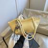 2025 Verano Nuevo Bolso de Mujer de Lujo Ligero Pu Textura Retro Bolso Balde Moda Casual Cuero Suave Bolso de Hombro Sobaco Mujer