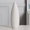 Jarrón Nórdico Creativo Simple Blanco Cerámico Sala de Estar Mesa de Comedor Habitación Modelo Pasillo Adornos Decorativos Set para Arreglos Florales