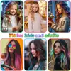 Extensões de Cabelo Cacheado Tingido Colorido para Pendurar na Orelha no Atacado, Um Cartão de Mechas para Mulheres, Mechas Naturais Invisíveis, Mechas Rosas