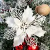 Natal Glitter Dourado Flores de Natal Enfeites de Árvore de Natal Acessórios Decorações de Festa de Natal Flores Artificiais Atacado Amazon