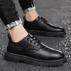 Botas para Hombre de Caña Baja Otoño Nuevo Negro Fabricante Zapatos de Trabajo Estilo Coreano Moda Casual Botas de Cuero para Hombre