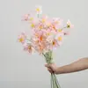 Flores artificiales de alta calidad, grandes, tipo cosmos, flores falsas, flores de seda para mesa de comedor, sala de estar, decoración del hogar, adornos florales