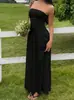 Vestido Corto Sexy Cruzado Europeo y Americano de Verano con Escote Bajo que Cubre el Vientre y Afina la Figura, Tipo Tubo, Falda Larga, Ropa de Mujer