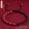 Pulsera de Cuerda Roja Cinnabar Rojo Original Arena Dorada Púrpura Pulsera de Cuerda Roja del Nuevo Año Zodiacal Regalo para Pareja
