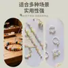 Agujas para ensartar cuentas, agujas de ojo grande, envasadas en tubo 25/pieza, accesorios para ensartar collares y pulseras, materiales para joyería DIY
