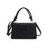 Bolsa Texturizada Transfronteiriça 2025 Nova Estampa Vintage Bolsa de Ombro Transversal Moda Casual Bolsa Quadrada Pequena Bolsa de Axila