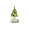 Árbol de Navidad 6.5cm Cerámica Cepillada Hecho a Mano Adorno Giratorio Regalo de Navidad Artesanías Creativas Mayoreo