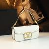 Bolsa Quadrada Pequena Horizontal Exquisita, Modelo Novo 2026 Cravejada de Diamantes, Bolsa de Ombro, Bolsa de Couro Genuíno Feminina, Bolsa Transversal de Ombro, Bolsa de Mão para o Dia a Dia