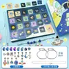 Comercio exterior transfronterizo novedad candente día del niño rompecabezas diy pulsera de cuentas de cristal conjunto sello de princesa caja de regalo musical