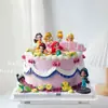 Decoración para Pastel de Pequeña Princesa Adornos para Insertar Cumpleaños de Niños Corazón Lindo Hada Dibujos Animados Mesa de Postres Decoración para Pastel