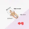 Plata de Ley S925 Chapada en Oro de 18 Quilates Hebilla de Herradura Hebilla de Cola de Collar de Perlas Hebilla de Conexión Hebilla para Pulsera de Perlas Hecha a Mano DIY
