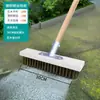 Cepillo para fregar suelos cepillo de suelo cerdas duras baño Leidezhuzhu cepillo para inodoros mango largo suelo de cemento cepillo de alambre de acero inoxidable