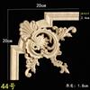 Calcomanía de Flor Tallada en Madera Maciza Estilo Europeo Francés Ángulo Flor Panel de Pared Fondo Pared Puerta de Gabinete Decoración de Muebles Cableado Piezas de Flores de Madera