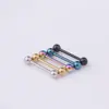 Joyería para Piercing de Comercio Exterior Europeo y Americano Acero Inoxidable Médico 316L Acero Titanio Anillos para Lengua Anillos para Pezón Suministro Transfronterizo Transfronterizo de Venta Caliente