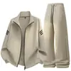 Novo Conjunto de Cardigã Esportivo para Homens de Meia-Idade e Jovens Conjunto de Tamanho Grande Cardigã Masculino Primavera e Outono Conjunto Casual Suporta Impressão