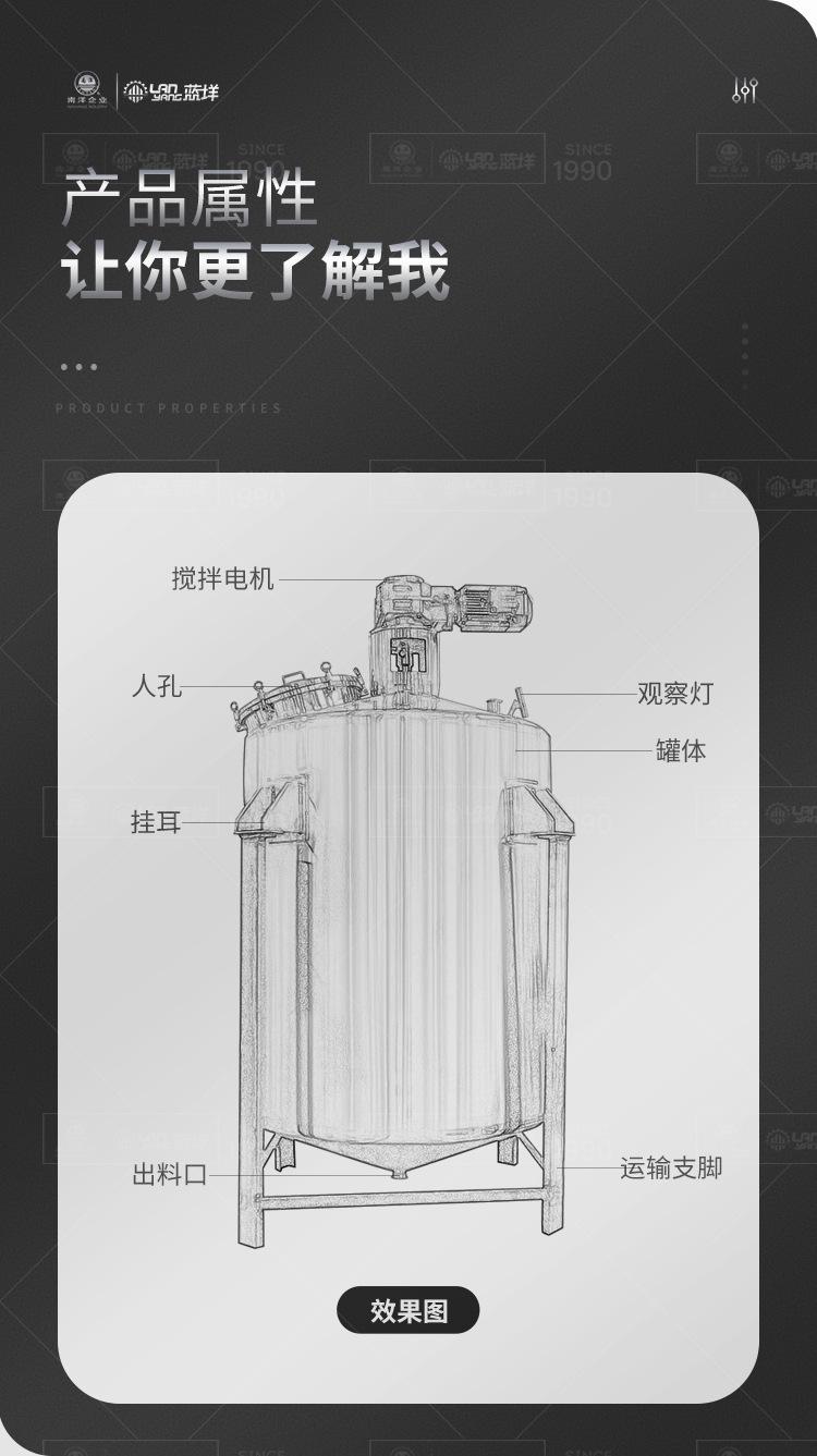 南洋搅拌桶——成品储罐，挂耳式，搅拌