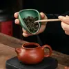 Cucharas y bandejas de té de cerámica de las dinastías Tang y Song, Accesorios para juegos de té Kung Fu, Recogedores de té, Cucharitas de té, Palas de té, Componentes del juego de té Kung Fu para la ceremonia del té