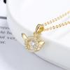 Anjo Asas Colar S925 Sterling Prata Beating coração pingente clavícula corrente Tanabata Dia dos Namorados joias de prata para namorada