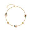 Pulsera de estilo antiguo con incrustaciones de oro imitación jade blanco para mujer, hebilla de seguridad, cloisonné, nubes auspiciosas, estilo chino, joyería de alto nivel con temperamento artístico