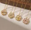 Collar para Mujer, Estilo Nuevo, Dos Formas de Usar, Apertura y Cierre Corazón a Corazón, Flor de Cuatro Hojas, Corazón de Amor a la Moda, Cadena Plegable para Clavícula, Estilo Corto al por Mayor