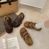 Zapatos de Entrenamiento Alemanes Redondos Retro Estampado de Leopardo para Mujer 2026 Otoño Nuevo Bloque de Color Zapatos Forrest Gump Suela Gruesa para Aumentar la Altura Zapatos Deportivos Casuales