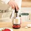 Cortador de Verduras Multifuncional, Pasta de Ajo, Machacador de Ajo, Prensa de Ajo Manual, Cuchillo de Acero Inoxidable Tipo Empuje, Cocina