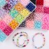 Juego de Perlas de Imitación Perforadas de Color Gradiente de 24/32 Compartimentos para Pulsera, Collar, Joyería, Accesorios, Cuentas Decorativas para Ropa