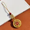 Colgante Brújula de los Ocho Tesoros, Accesorios Colgantes para Atraer Riqueza, Llavero, Dios de la Riqueza Amarillo, Colgante para Coche Nuevo, Venta al por Mayor de Fábrica, Oro Arena
