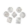 Dados Poliedros de Cristal Blanco Sintético Grabados para D&D Dungeons and Dragons Juego de Siete Piezas Z01
