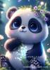 Nuevo Amazon Animal Dibujo Animado Panda Diamante Completo Diamante Diamante Redondo Venta al Por Mayor Pintura Decorativa Pintura Piedra Ladrillo Bordado Piedra Ladrillo