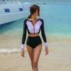 Moda nueva 2021 cintura alta femenina con abertura estudiante pequeño fresco delgado traje de baño para vacaciones en aguas termales [generación de pelo]]